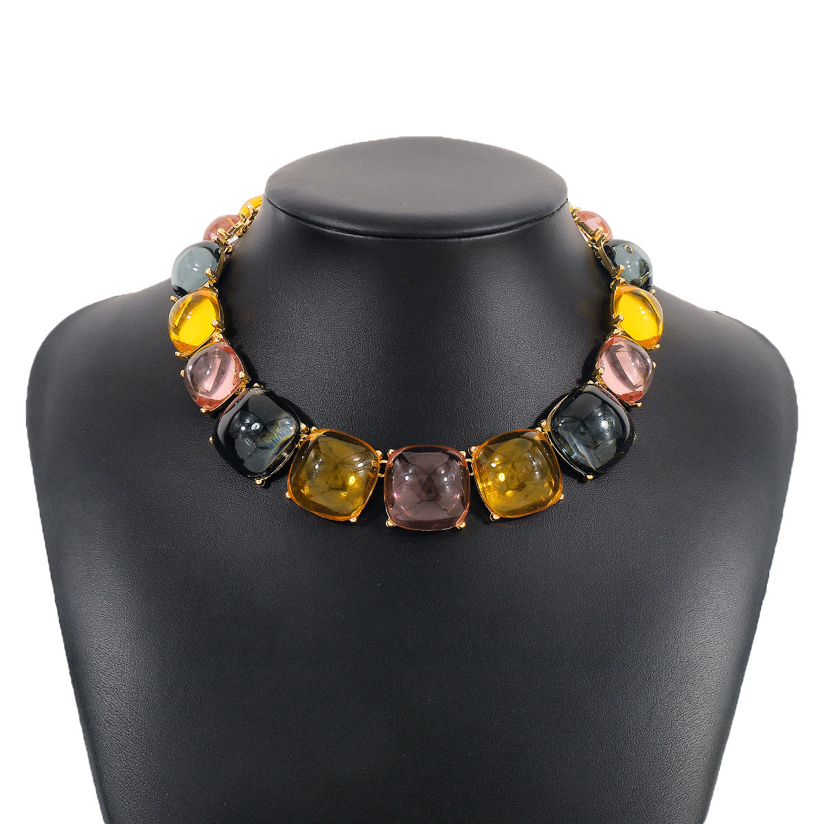 Bohemian Colorblock Jelly Choker Necklace