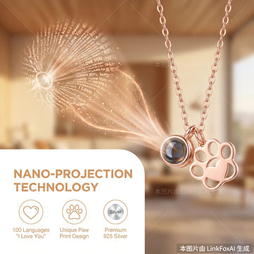 Paw Print Projection Necklace