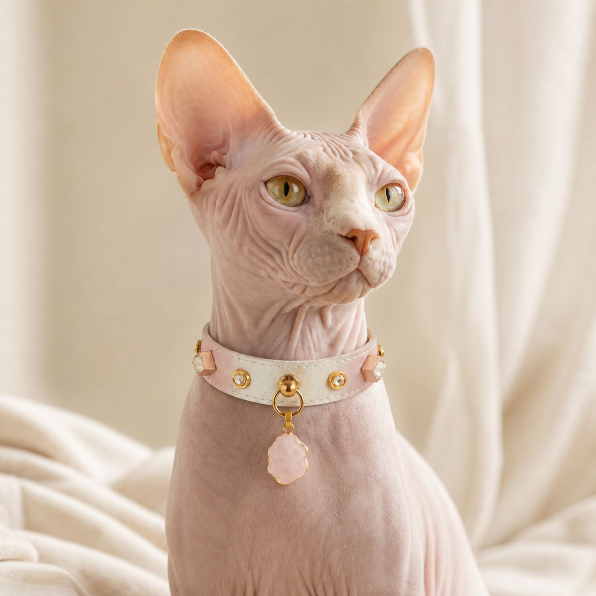 The Pink Lady — Personalized Crystal Pet Collar