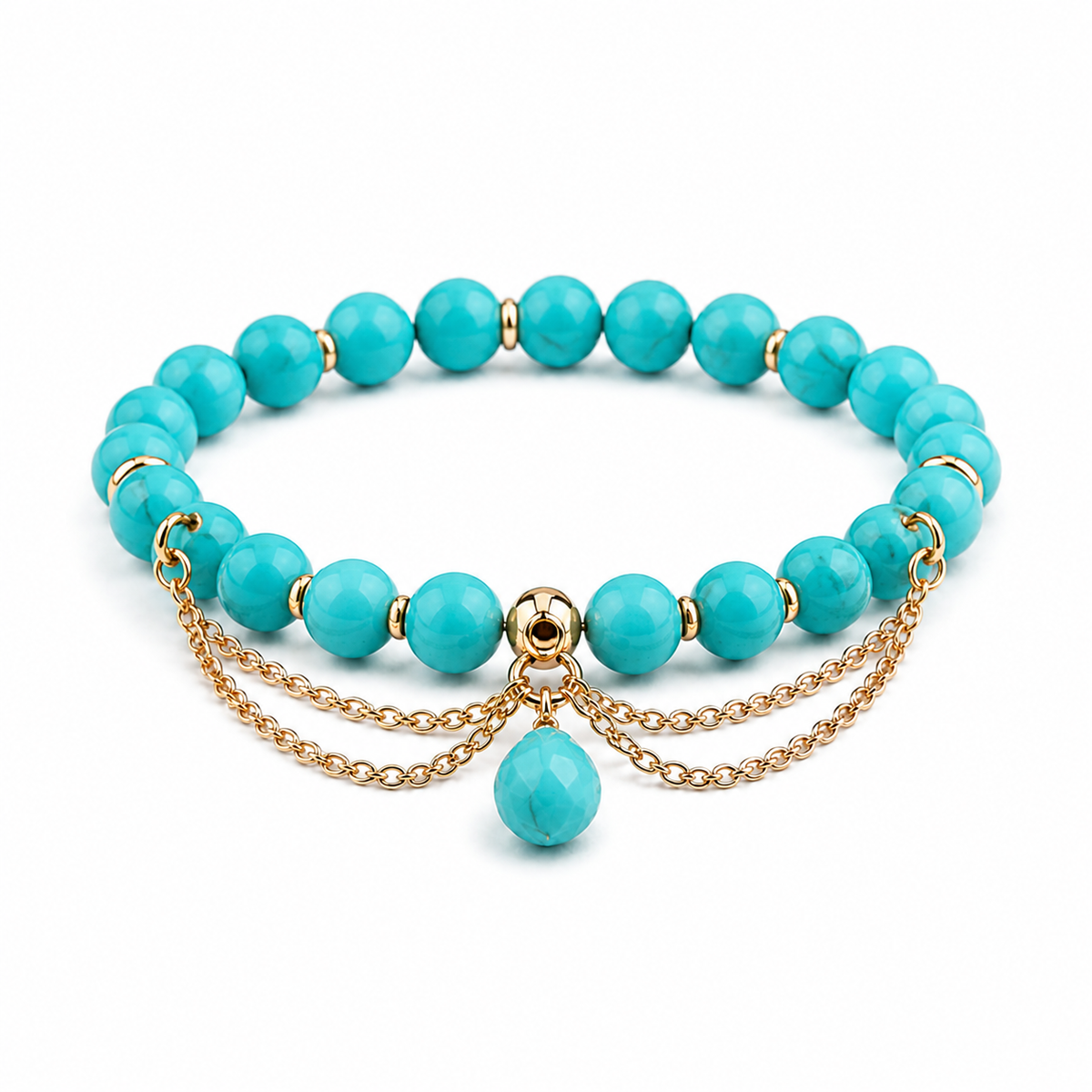 The Queen — Purple Crystal & Gold-Tone Charm Bracelet