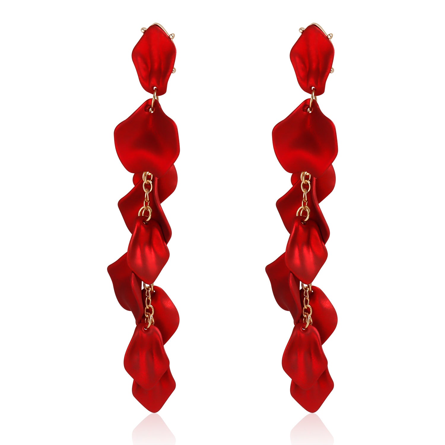 Vintage Colorful Flower Petal Earrings