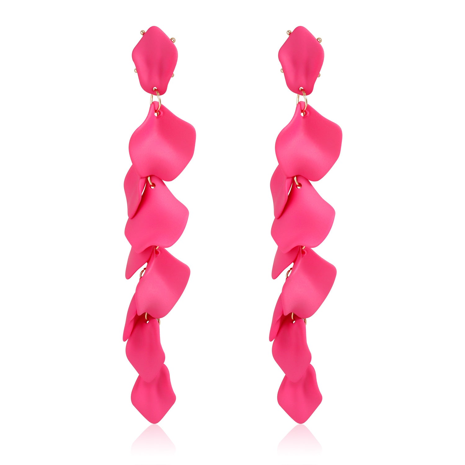 Vintage Colorful Flower Petal Earrings