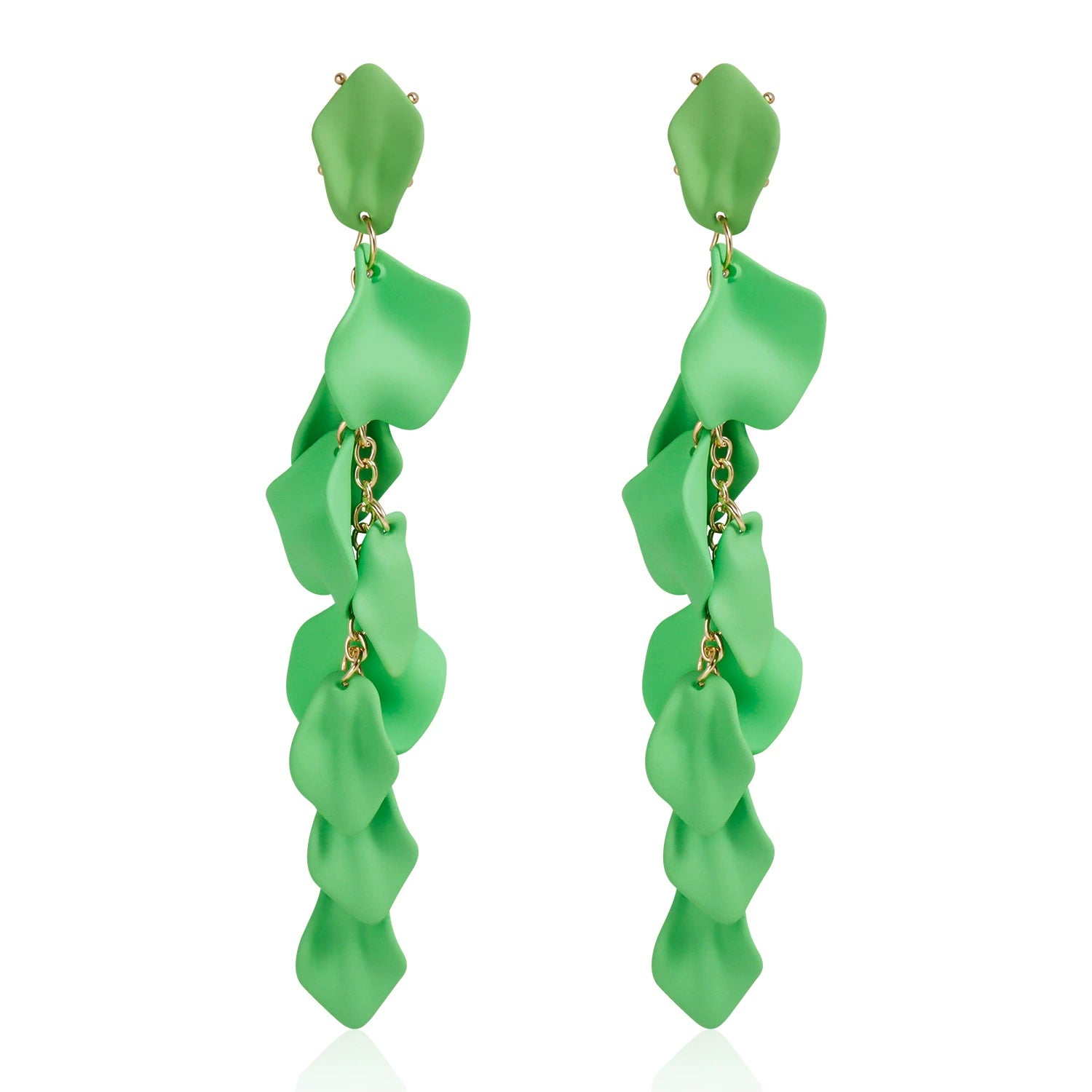 Vintage Colorful Flower Petal Earrings