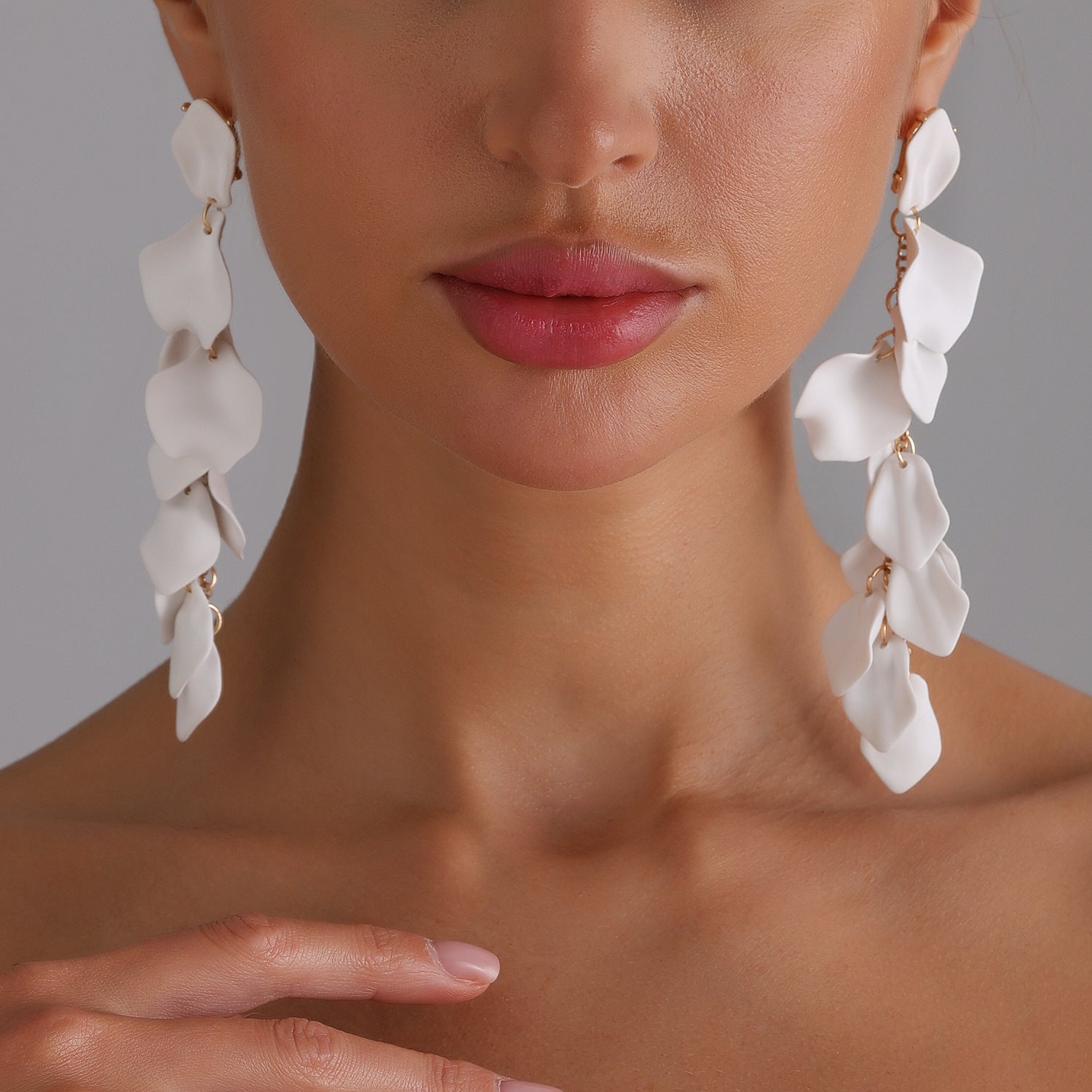 Vintage Colorful Flower Petal Earrings