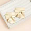 Irregular Ruched Square Stud Earrings