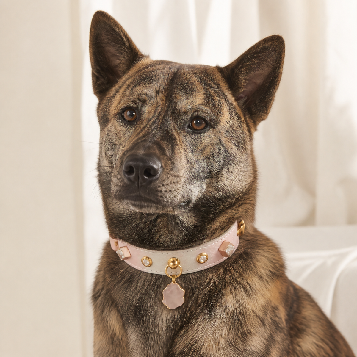 The Pink Lady — Personalized Crystal Pet Collar