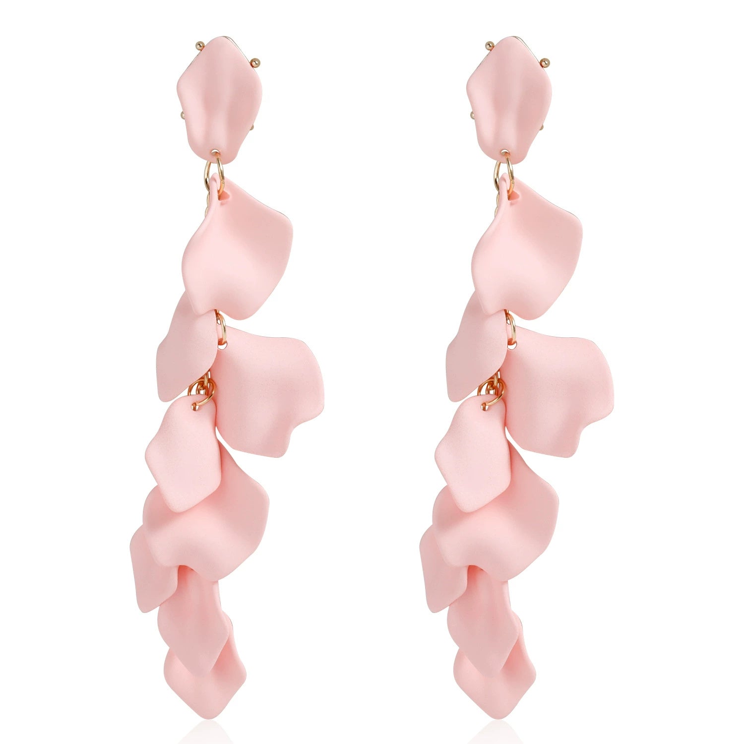 Vintage Colorful Flower Petal Earrings