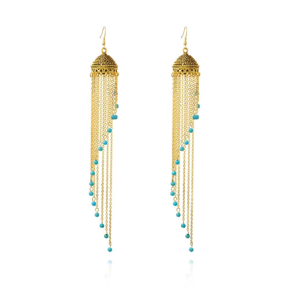 Vintage Castle Tassel Earrings