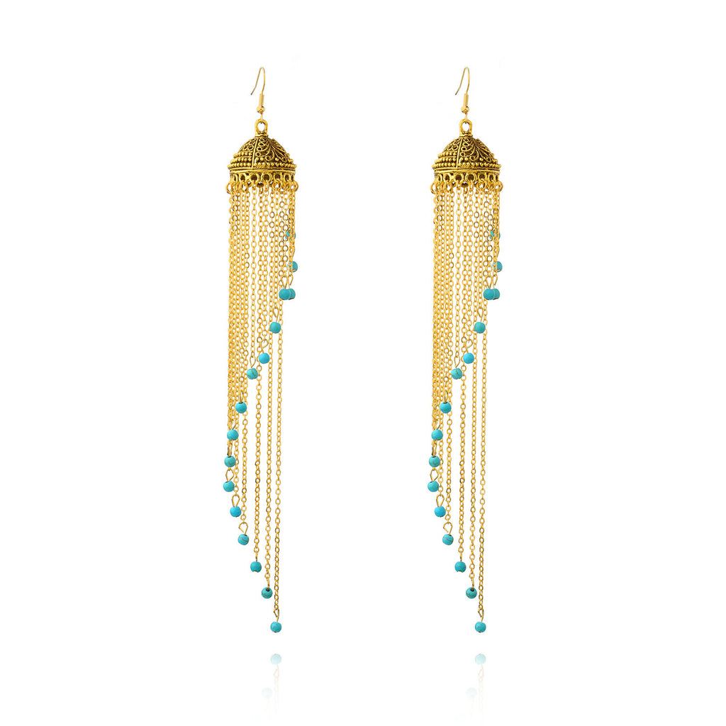 Vintage Castle Tassel Earrings