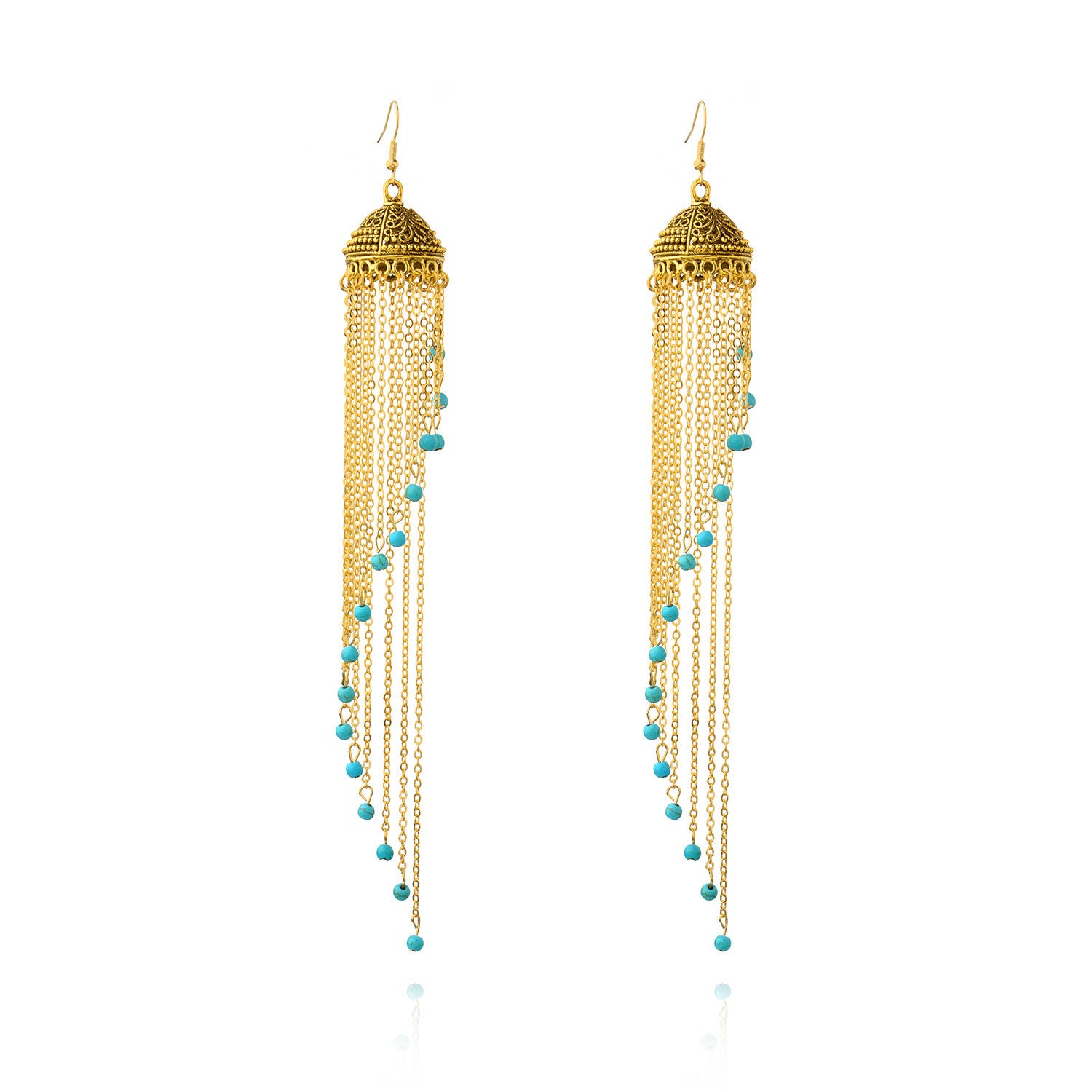 Vintage Castle Tassel Earrings