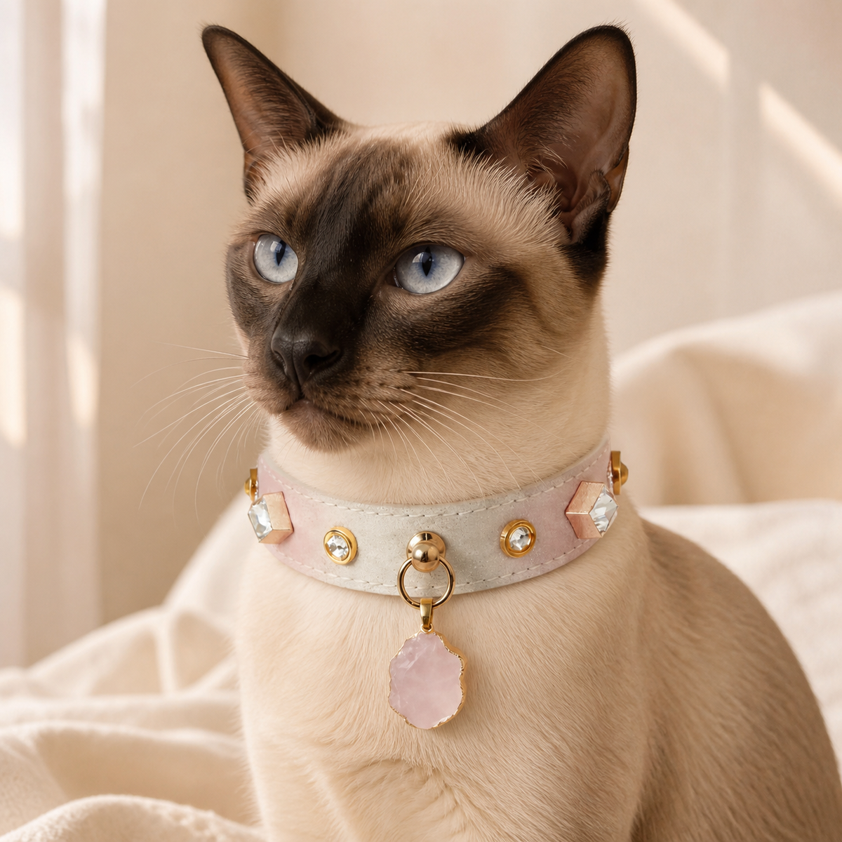The Pink Lady — Personalized Crystal Pet Collar