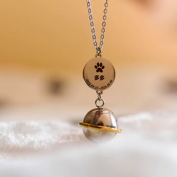 Personalised Pet Portrait Planet Memorial Necklace