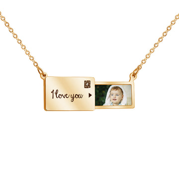 Personalised Pull-Out Photo NFC Memorial Necklace