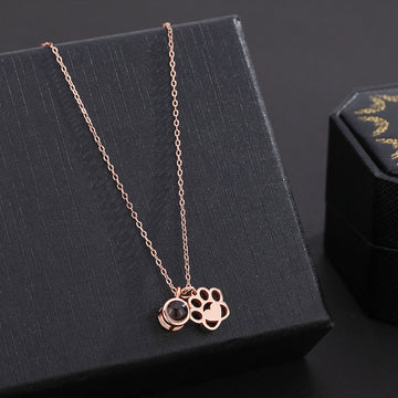 Paw Print Projection Necklace