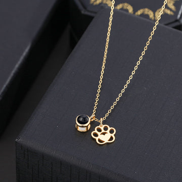 Paw Print Projection Necklace