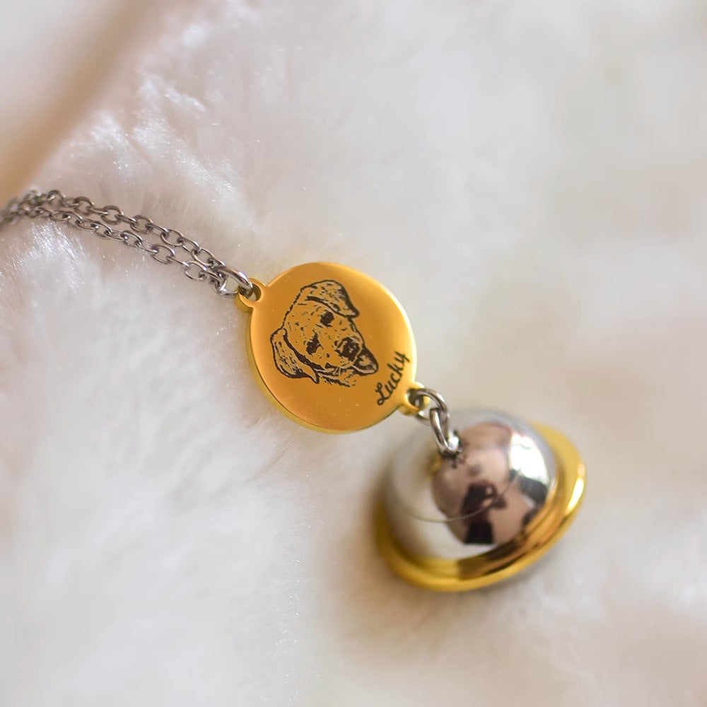 Personalised Pet Portrait Galaxy Necklace
