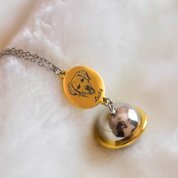 Personalised Pet Portrait Planet Memorial Necklace