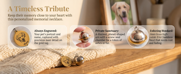 Personalised Pet Portrait Planet Memorial Necklace
