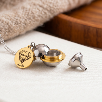Personalised Pet Portrait Planet Memorial Necklace