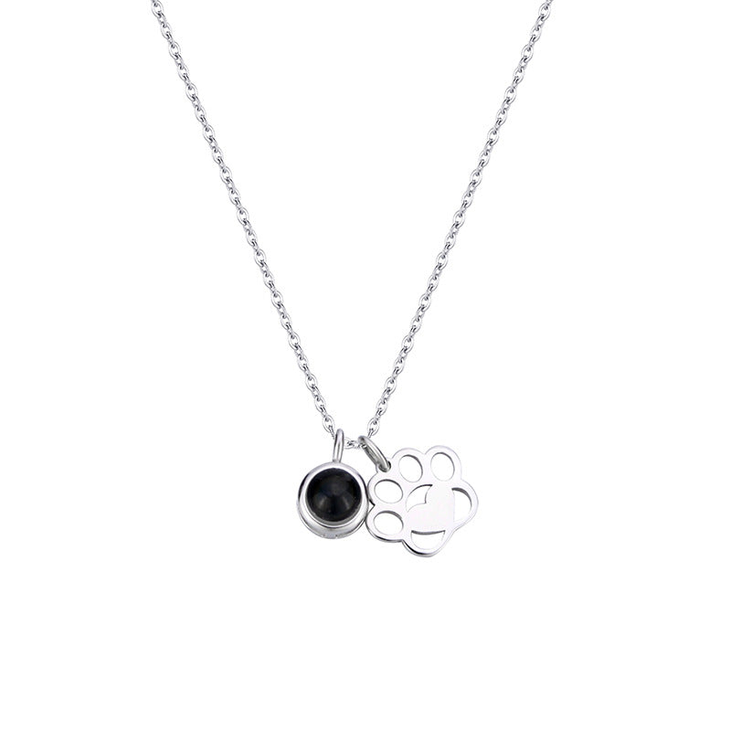 Paw Print Projection Necklace