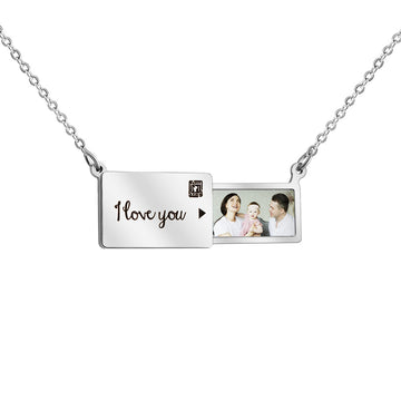Personalised Pull-Out Photo NFC Memorial Necklace