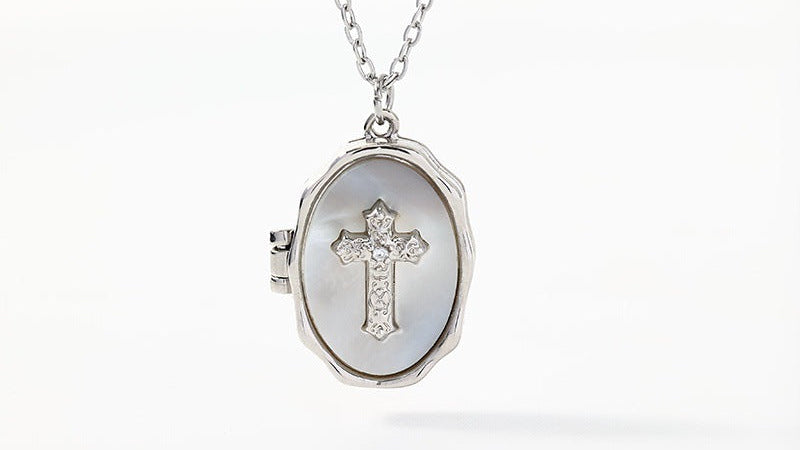 Resin Shell Cross Necklace
