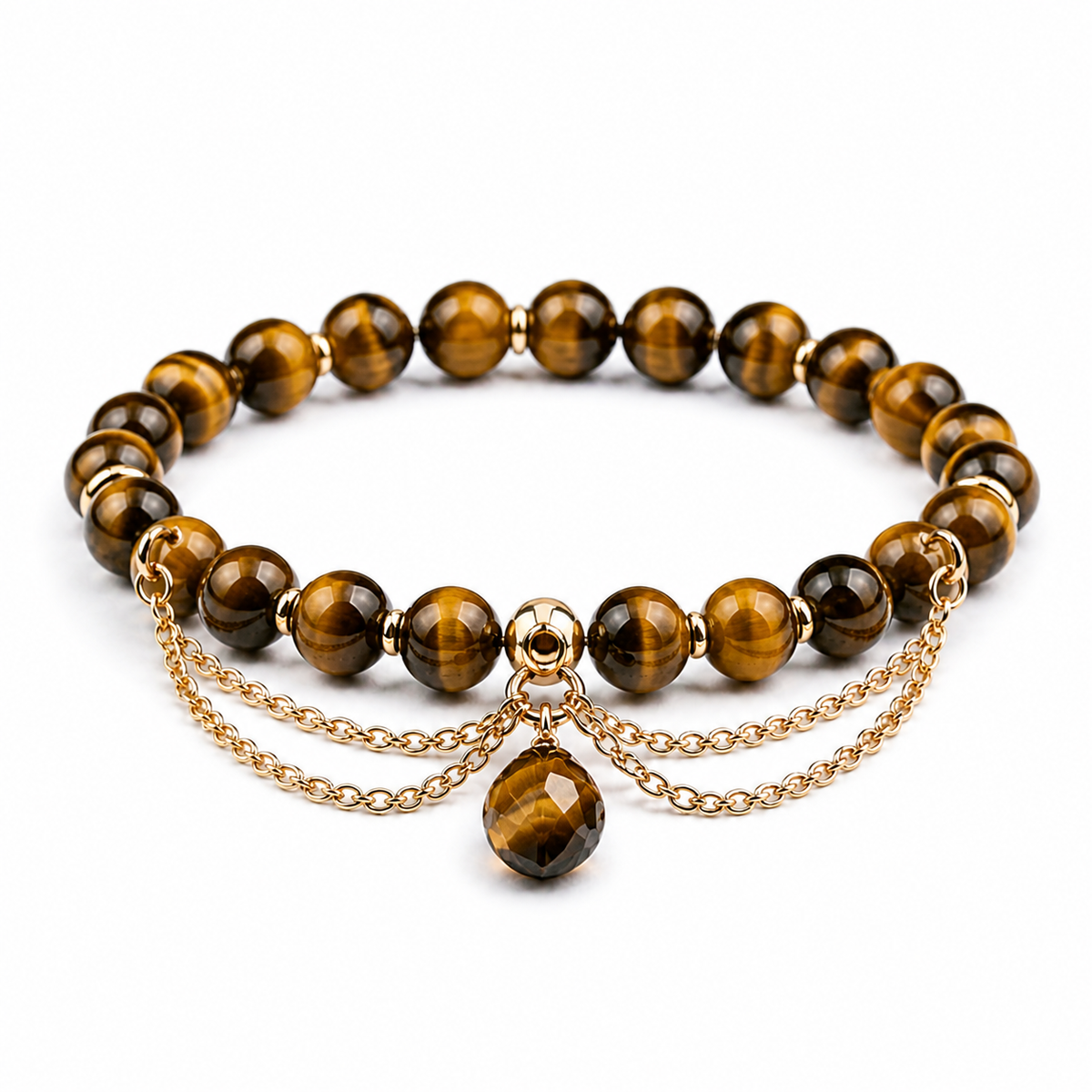 The Queen — Purple Crystal & Gold-Tone Charm Bracelet