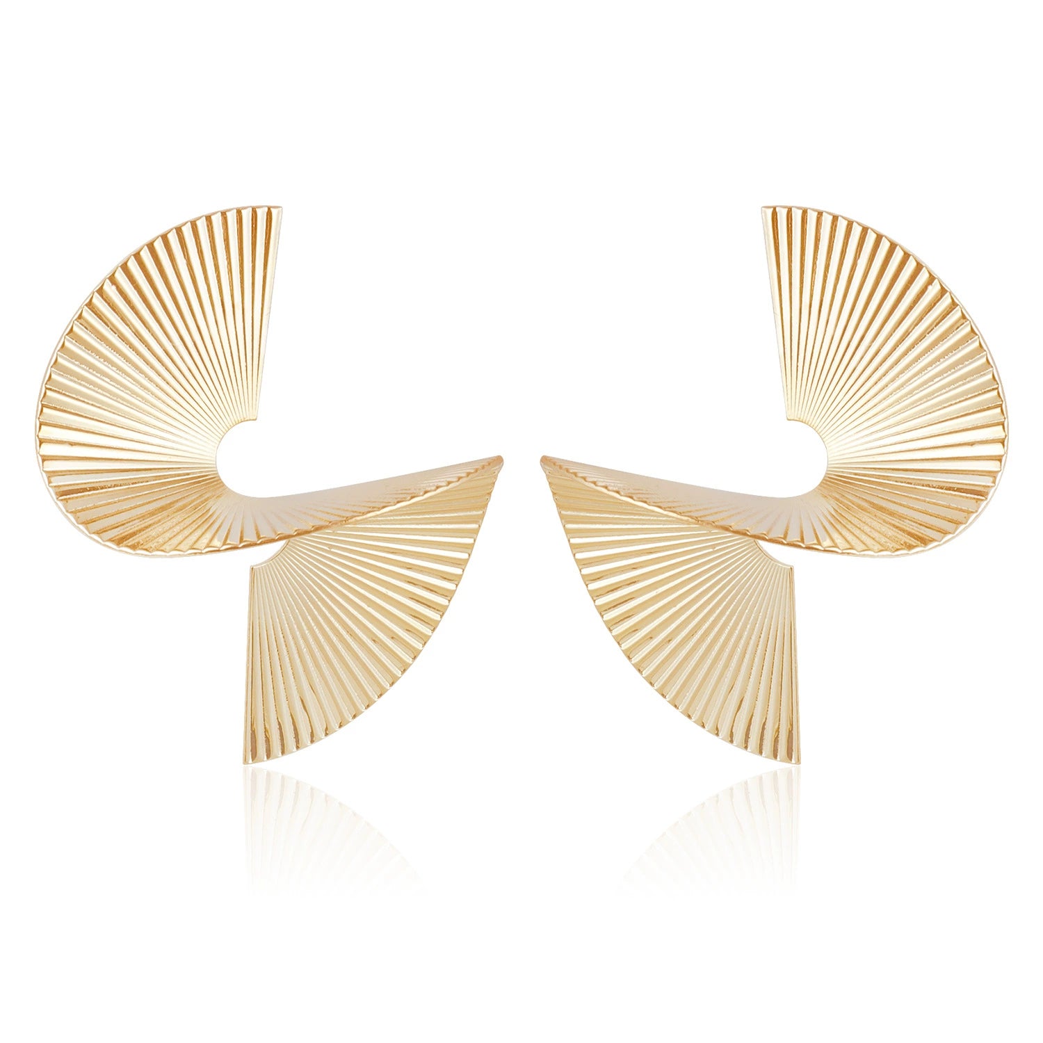 Vintage Spiral Fan Earrings