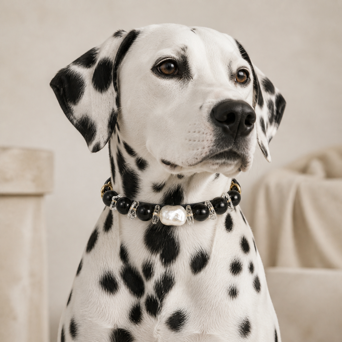 The King — Personalized Crystal Leather Pet Collar
