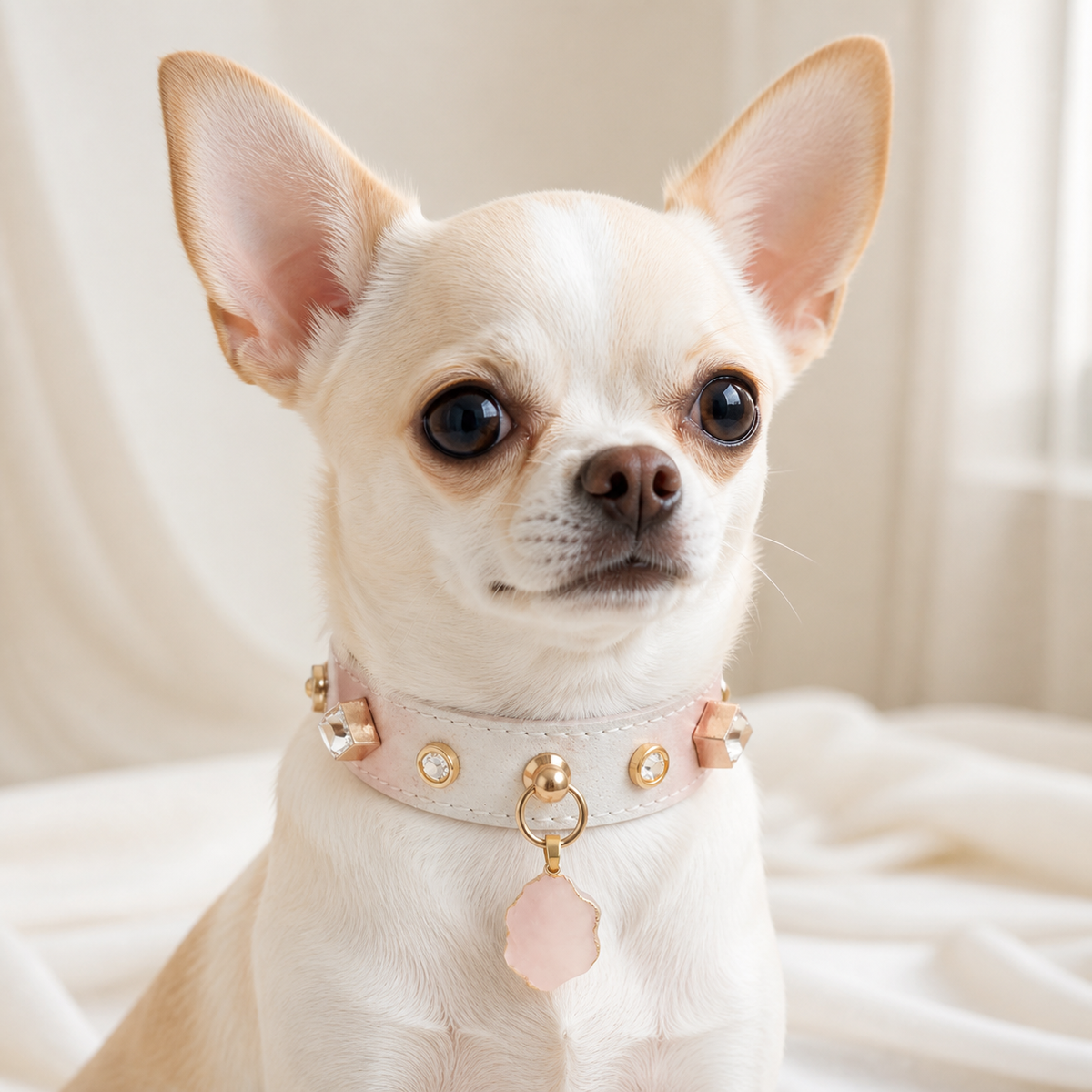The Pink Lady — Personalized Crystal Pet Collar