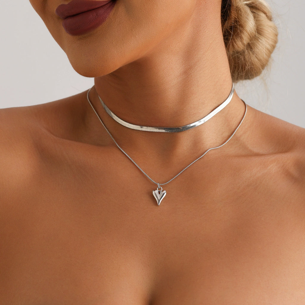 Double Layer Herringbone Necklace
