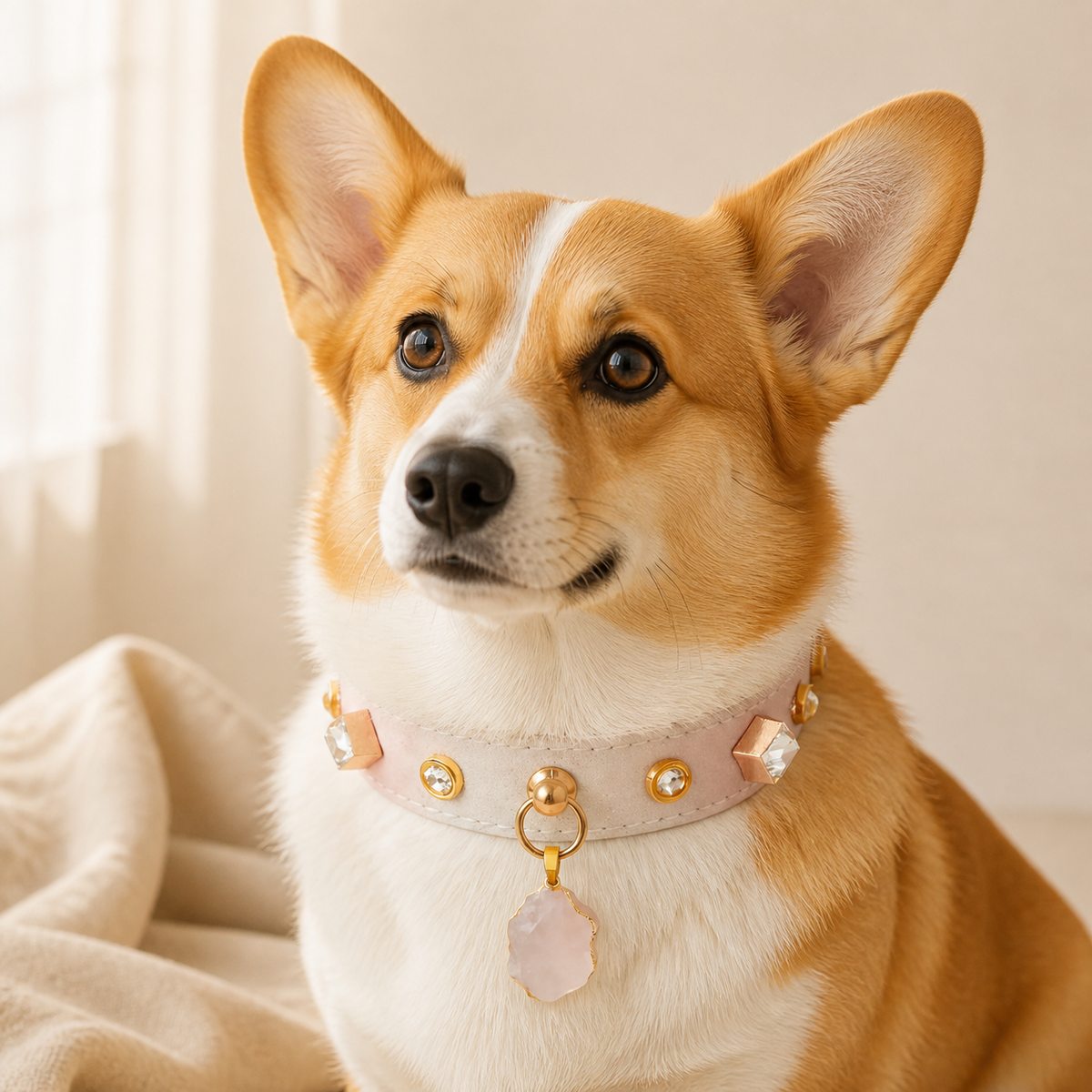 The Pink Lady — Personalized Crystal Pet Collar