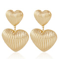 Vintage Heart Charm Earrings