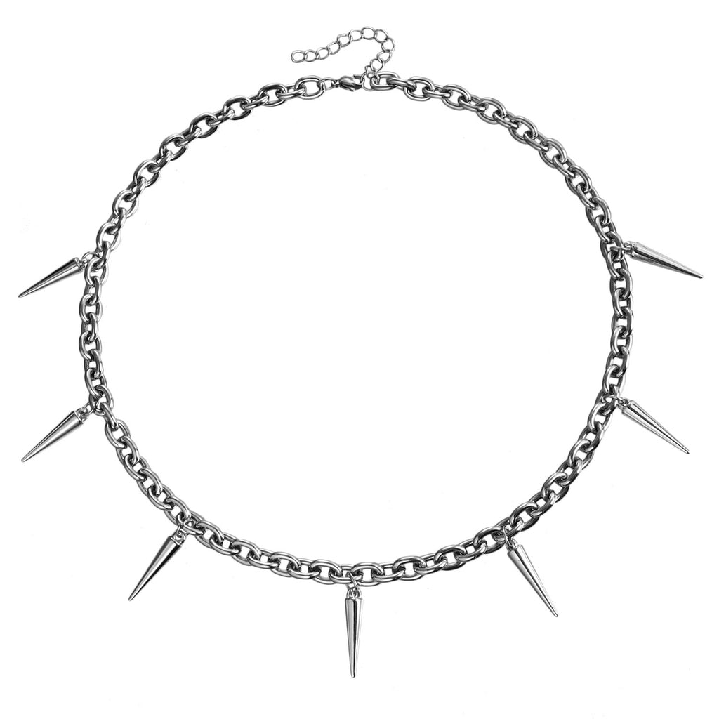 Punk Rock Rivet Fringe Necklace