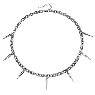 Punk Rock Rivet Fringe Necklace