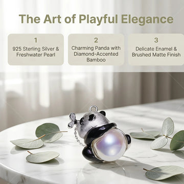 3D Panda Pearl Necklace