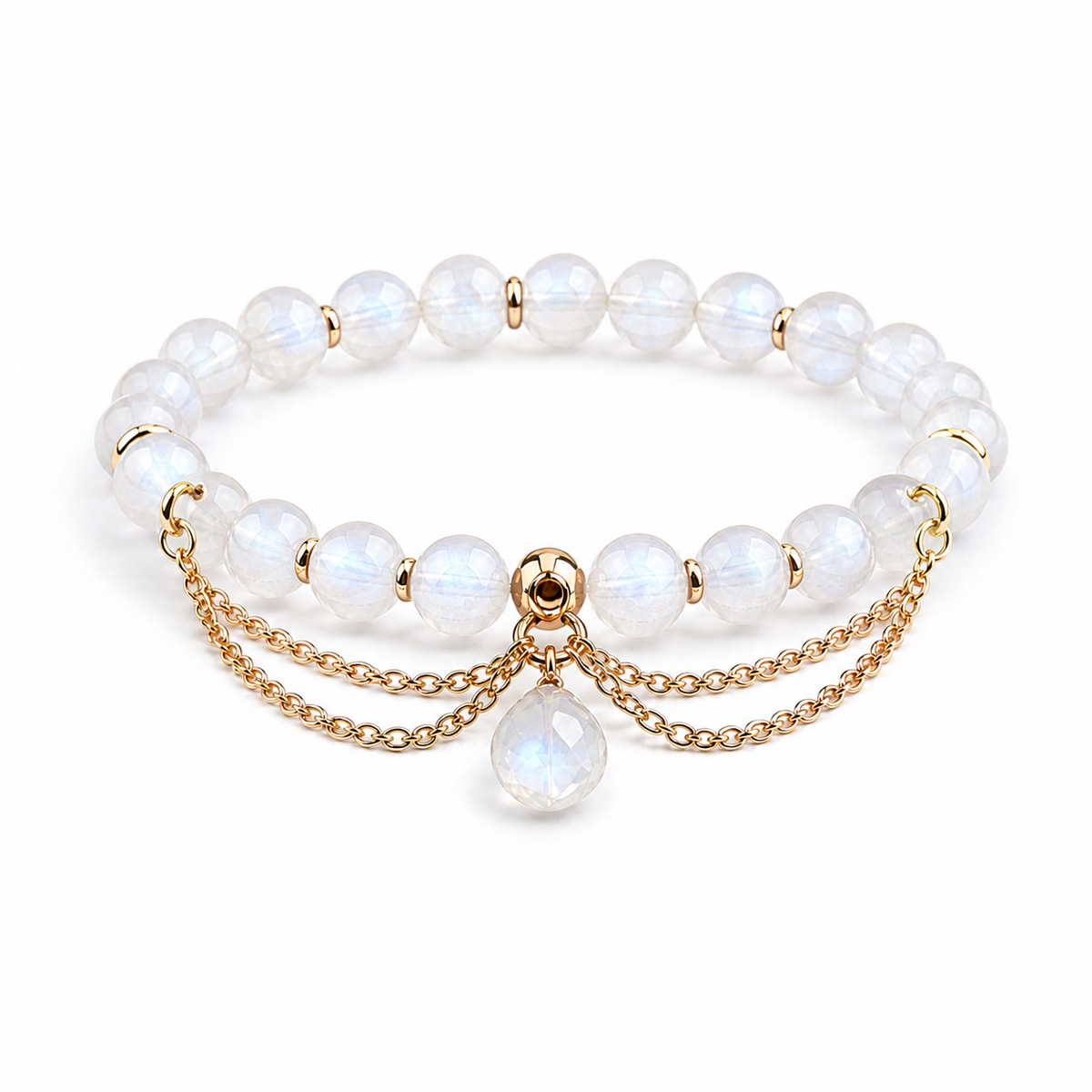 The Queen — Purple Crystal & Gold-Tone Charm Bracelet