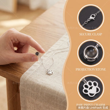 Paw Print Projection Necklace