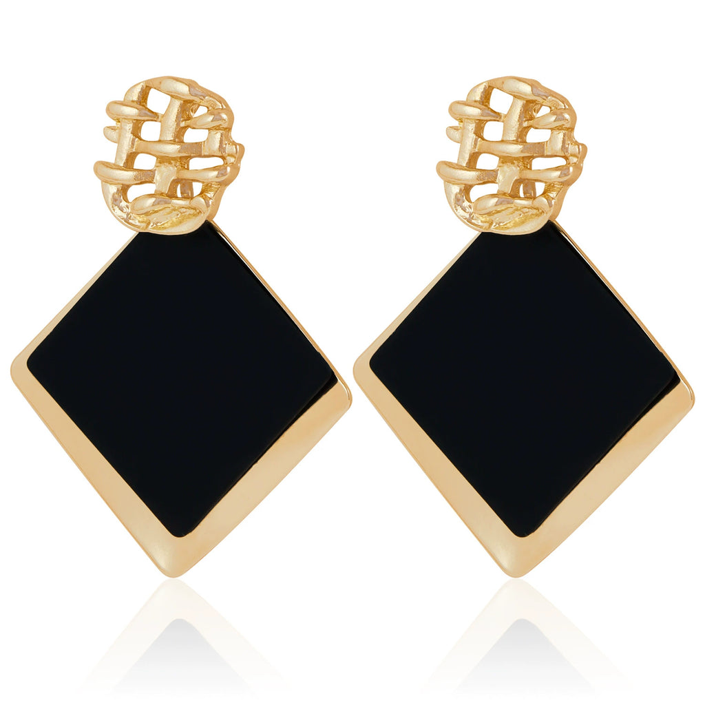 Geometric Square Sequin Earrings