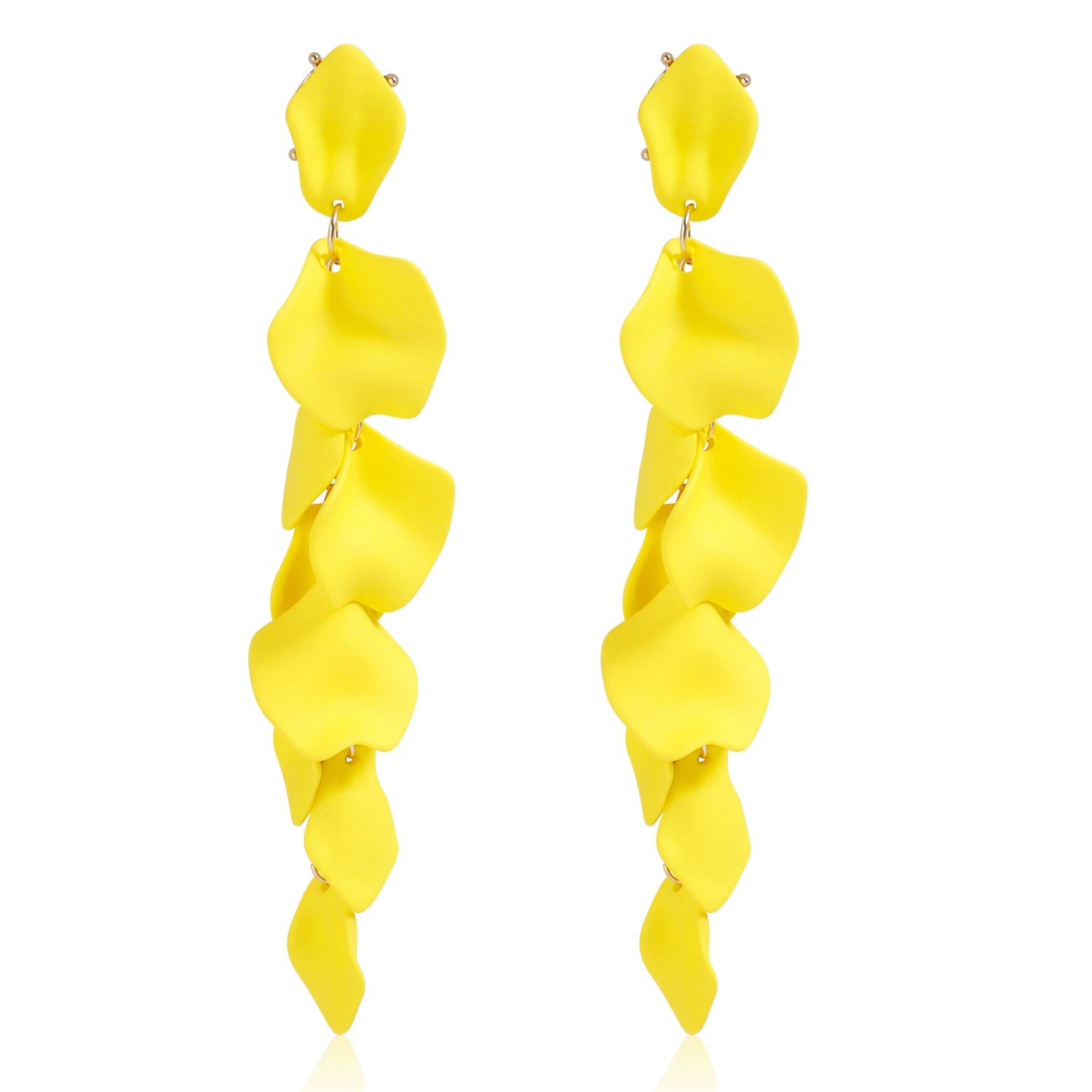 Vintage Colorful Flower Petal Earrings