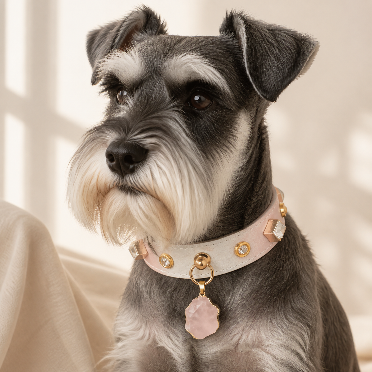 The Pink Lady — Personalized Crystal Pet Collar