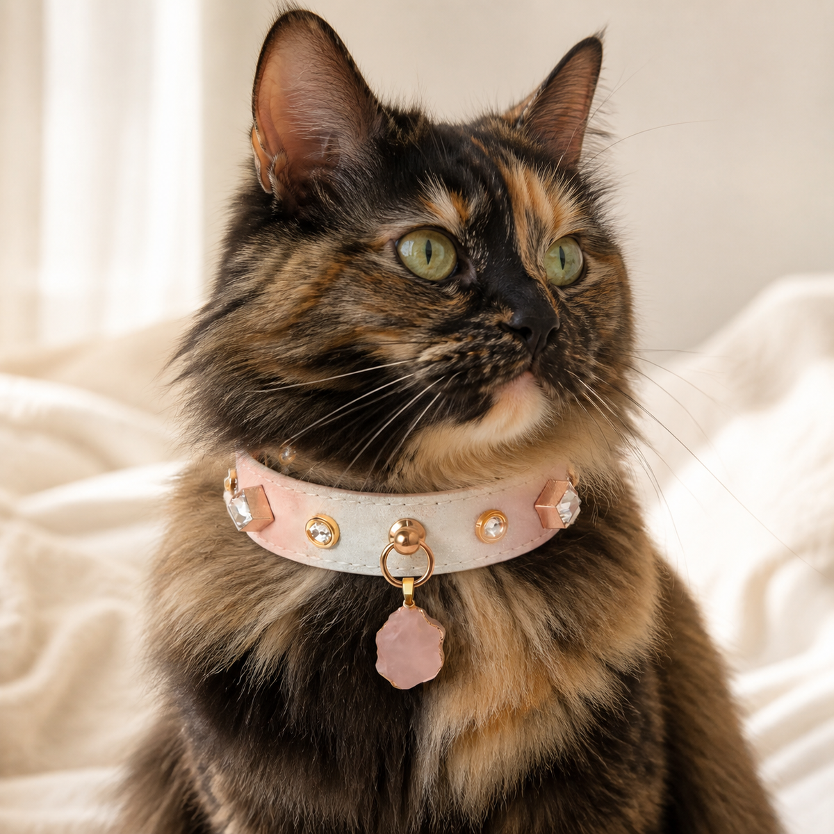 The Pink Lady — Personalized Crystal Pet Collar