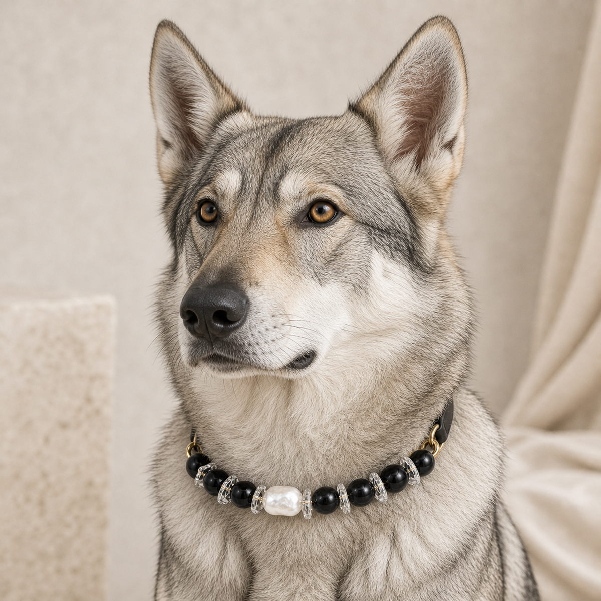 The King — Personalized Crystal Leather Pet Collar